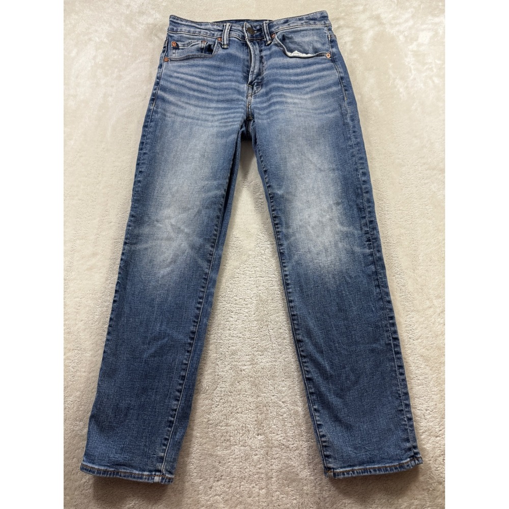 American Eagle Mens Athletic Straight Airflex+ Blue Jeans 28x30 Meas: 28x27.5